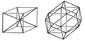 cube versus rhombic dodecahedron